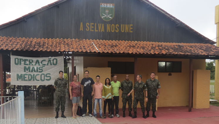 Integrantes das Forças Armadas apoiam a ação dos supervisores do programa Mais Médicos em locais de difícil acesso e em áreas indígenas (foto: acervo do GES)