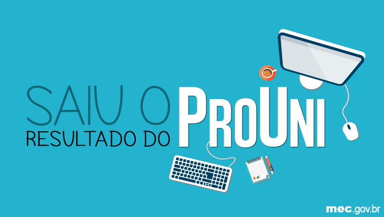 O sistema de seleção do ProUni para o segundo semestre recebeu 1.215.768 inscrições de 627.978 participantes (arte: ACS/MEC)